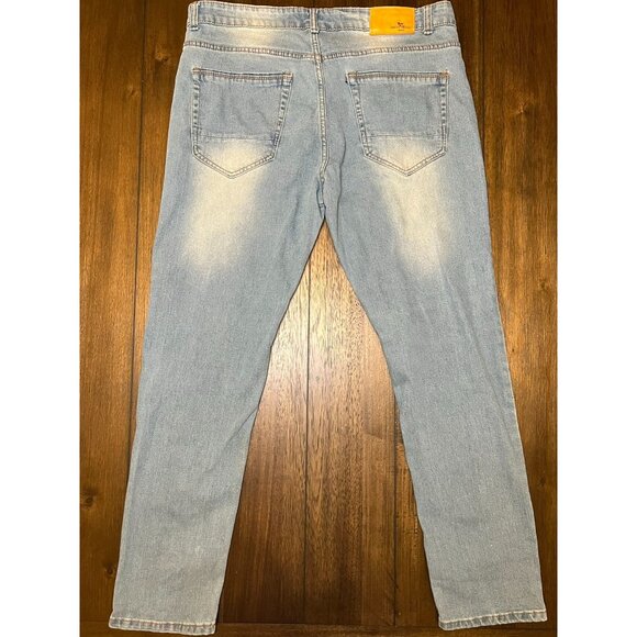 Smith & Mills Mens Denim Jeans Size 34x30 Tailored Perfect Fit Light Wash - Picture 4 of 4